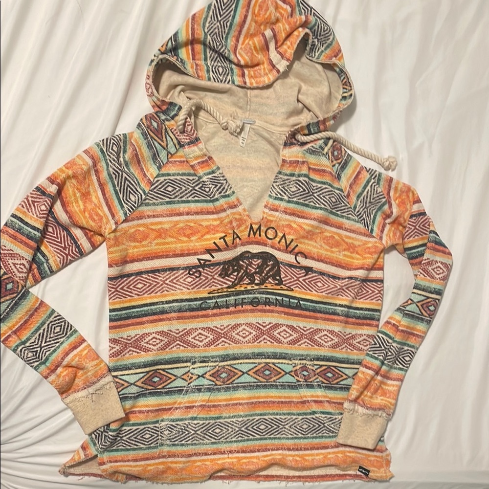 Women's Multicolor Hooded Sweater
